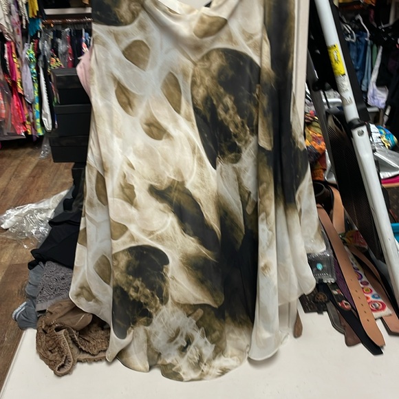 Haute hippie NWT silk skirt size 10 multi layers midi length waist 15 - Picture 2 of 5